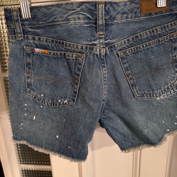 NWT Polo Ralph Lauren Girls Shorts Paint Splatter Distressed Denim Size 12 - Picture 2 of 11